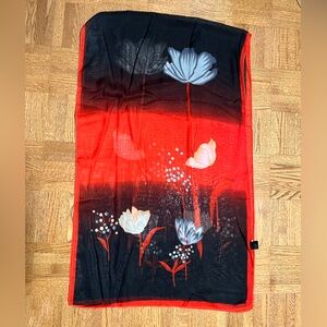 🌸 Floral Red and Black Scarf (3 for $25)
